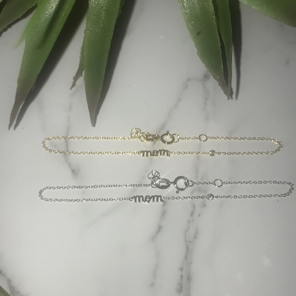 *Bezel-Set Diamond* Shy by Sydney Evan MOM brclt
